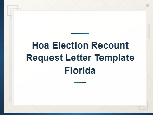 Florida Hoa Election Recount Request Letter Template