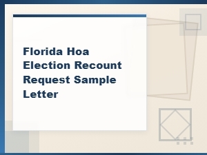 Florida Hoa Election Recount Request Letter Template